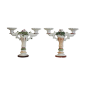 Bassano ceramic candelabra, 1970s, set of 2