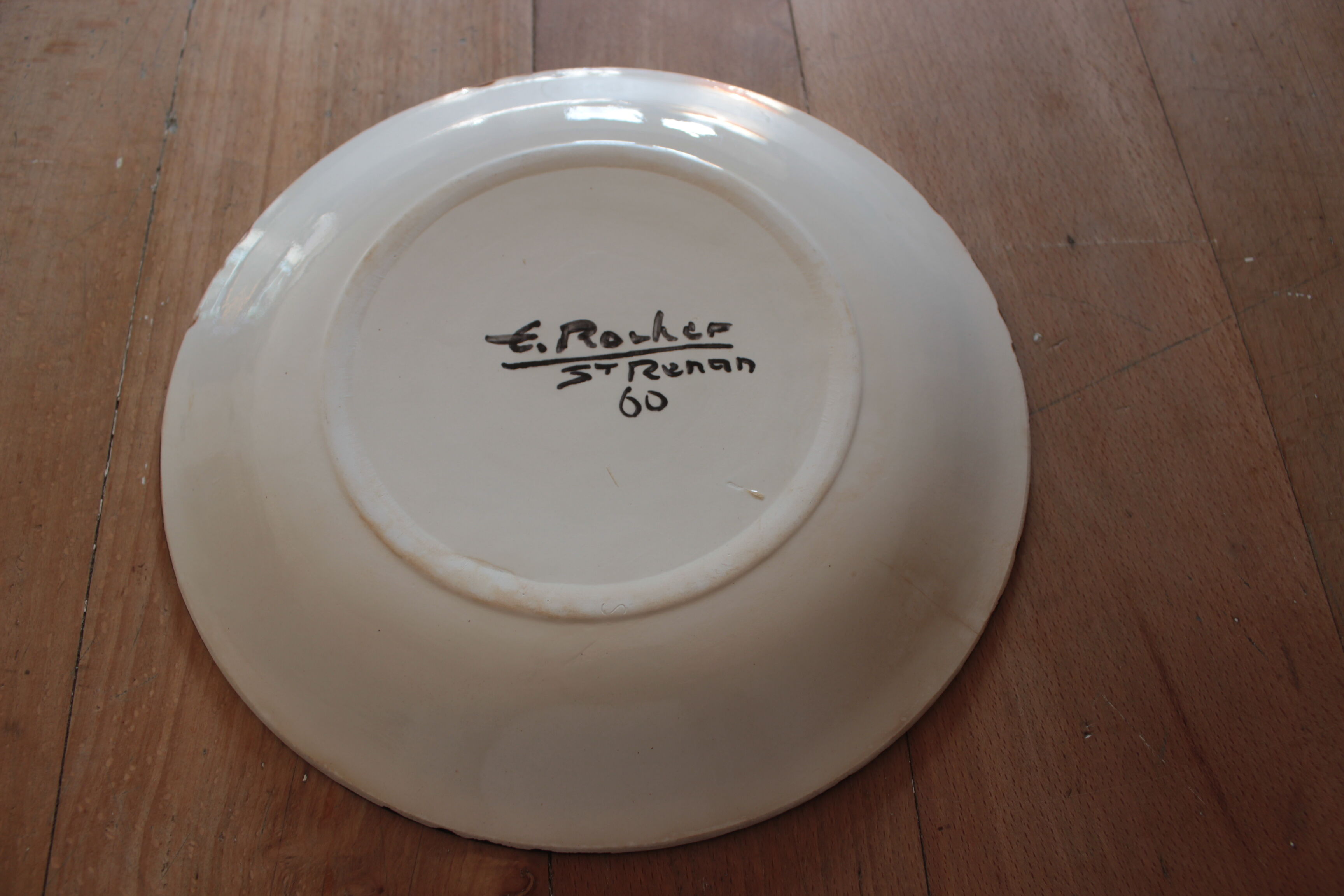 Emile Rocher Saint Renan Earthenware Plate