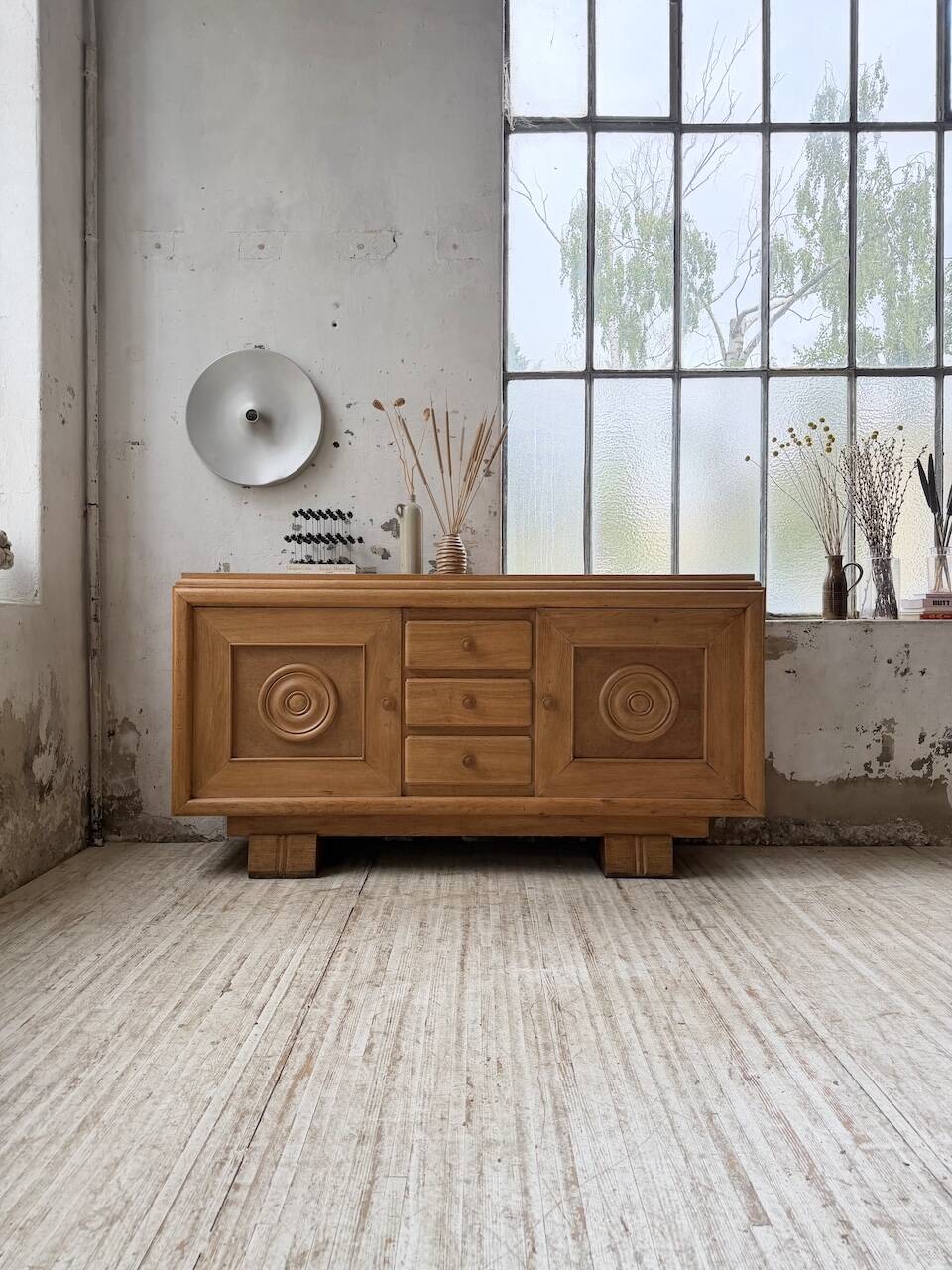 Enfilade storage unit oak Art Deco 1940 Dudouyt