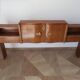 Headboard – console – sideboard – art deco – 2 doors – 2 niches in solid walnut e