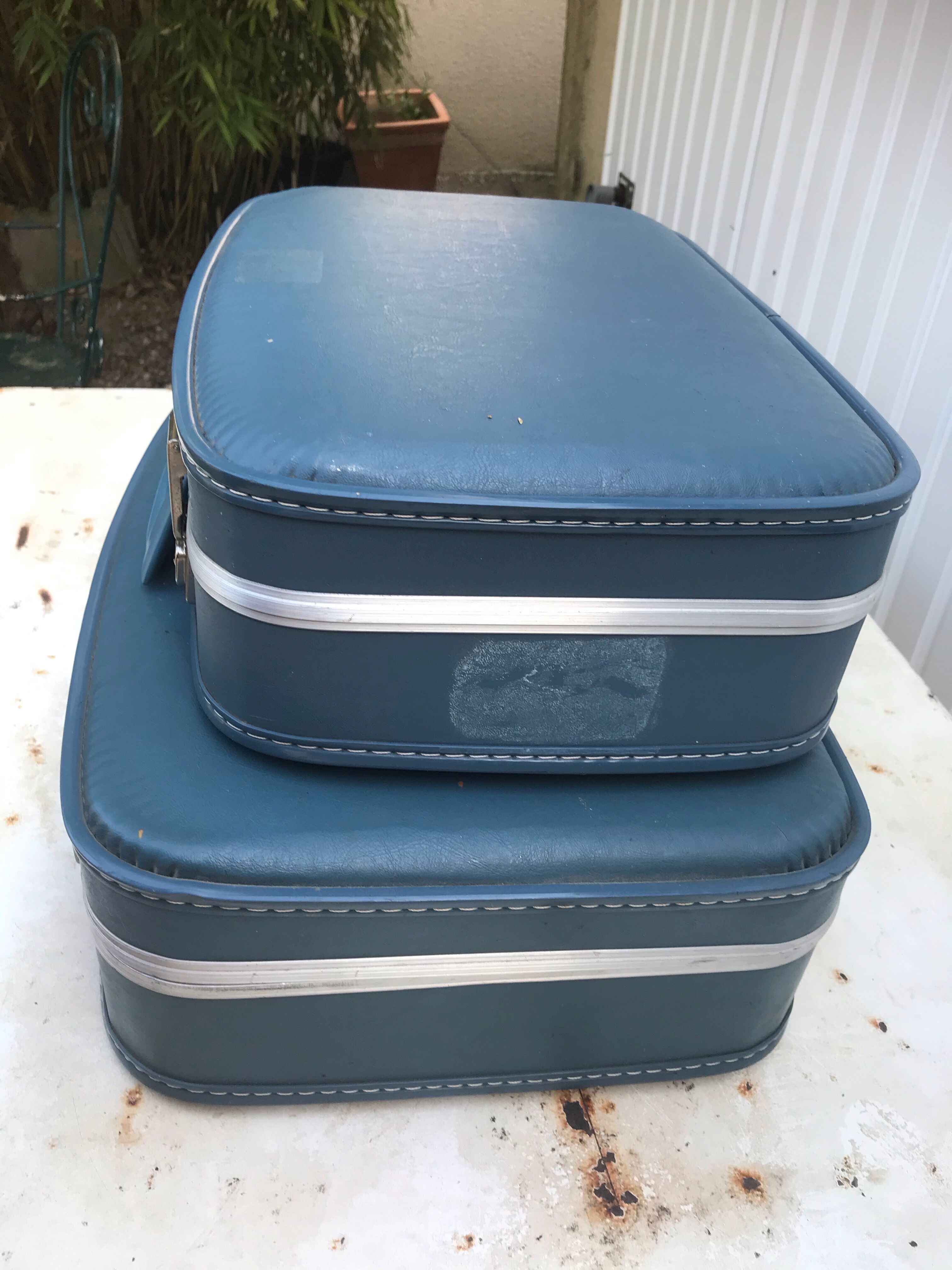 2 flight attendant suitcases