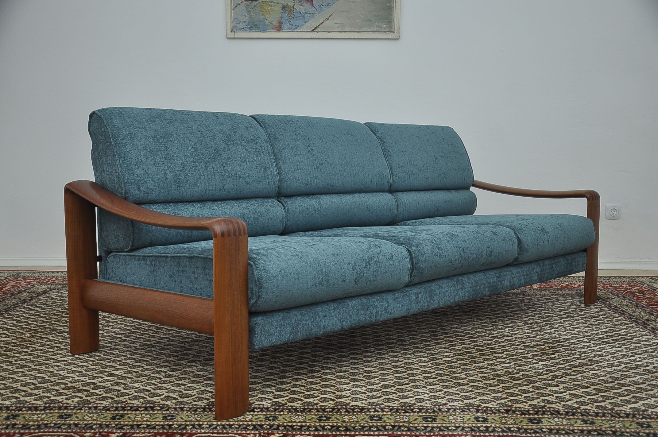 Scandinavian Teak Living Room Set, 1970s, Set of 3