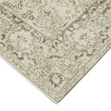 Tapis beige oriental ancien fait à la main 207 cm x 307 cm