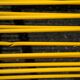 6 yellow and stackable armchairs, scoubidou by Dupré Perrin
