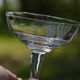 4 original antique champagne glasses in Belgian engraved glass