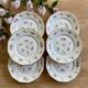 6 dessert plates porcelain france vintage