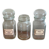 Trio of apothecary jars