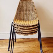 Ensemble de 5 chaises "Basket" par Gianfranco Legler, années 1950