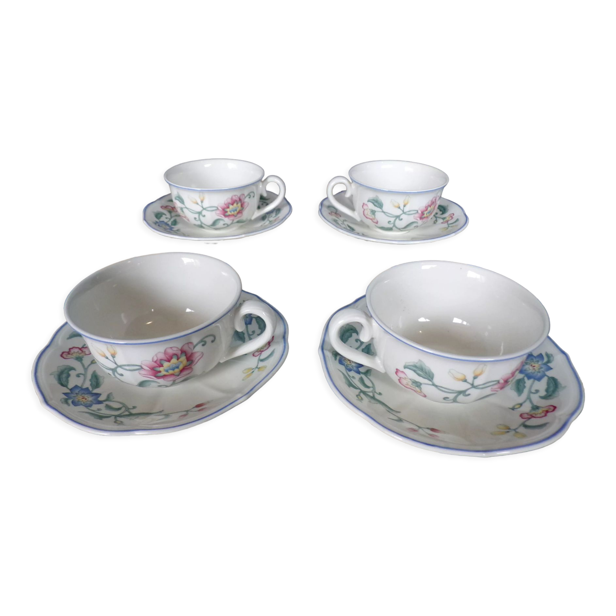 4 coffee cups Villeroy & Boch Delia with saucer