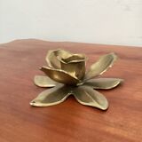 Brass flower candle holder