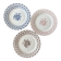 Lot of 3 dessert plates Lunéville English Style – Old roses bl