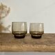 6 petits verres LUMINARC France verre fumé