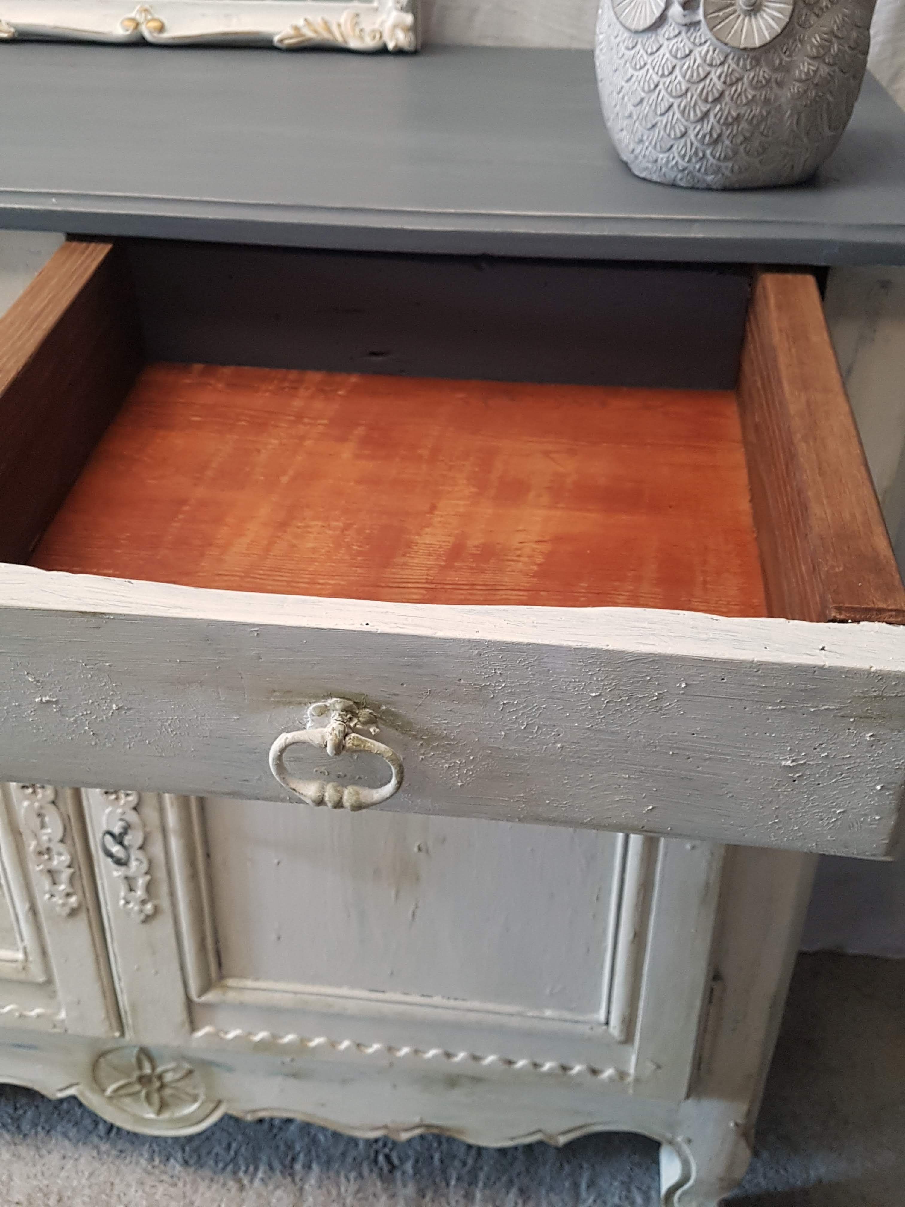 Furniture two doors and two drawers patinated