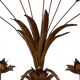 Stunning Italian Gilt Metal Wheat Sheaf candle Wall Sconce 1950s