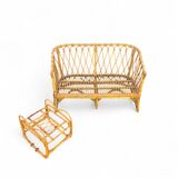 Vintage rattan sofa