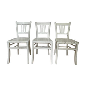 lot de 3 chaises de bistrot anciennes Luterma, vers 1960