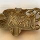 Ashtray glass blowers gargoyle in brass