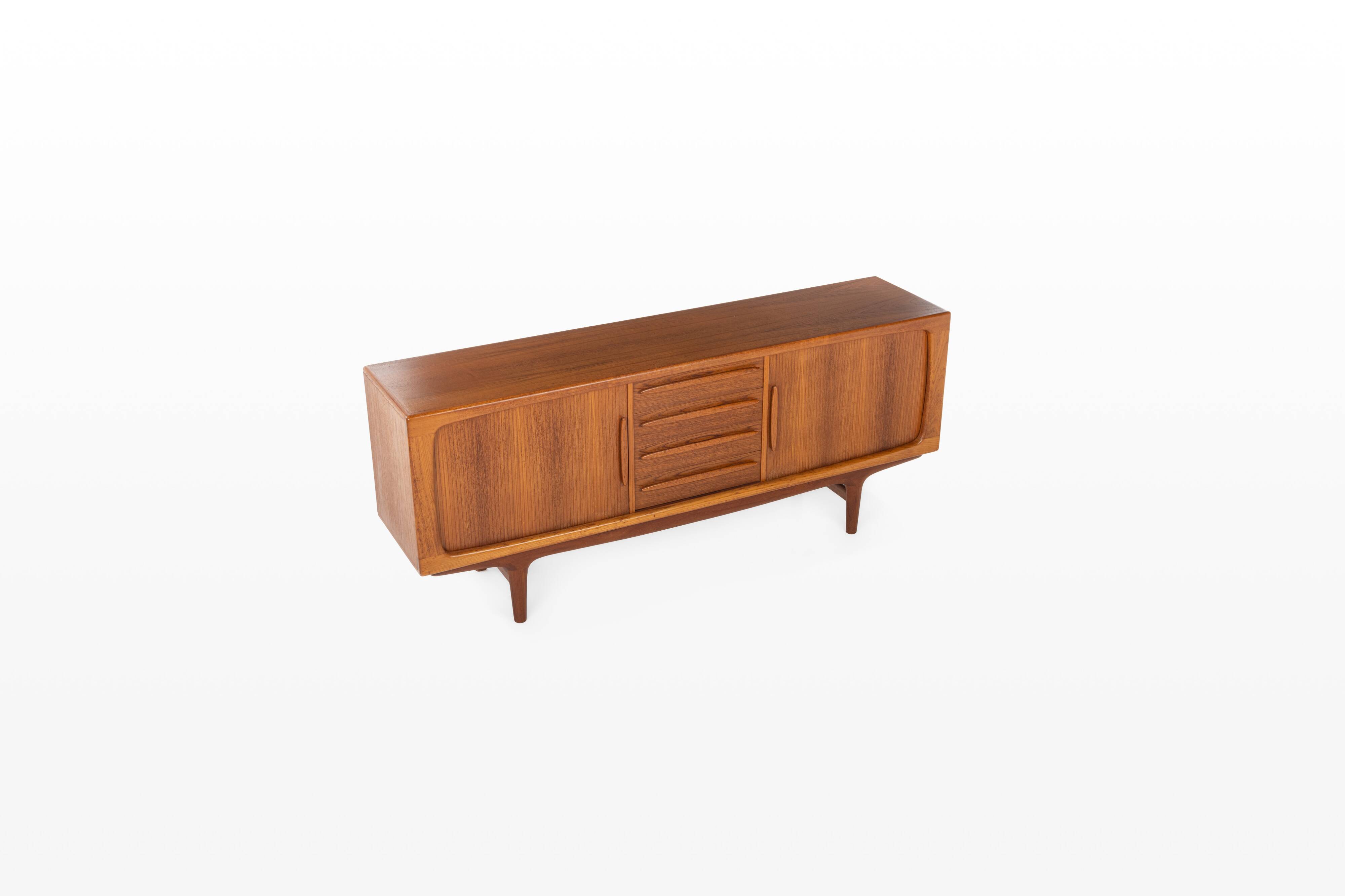 Tambour door sideboard by Johannes Andersen for C.F.C. Silkeborg, Denmark 1960s