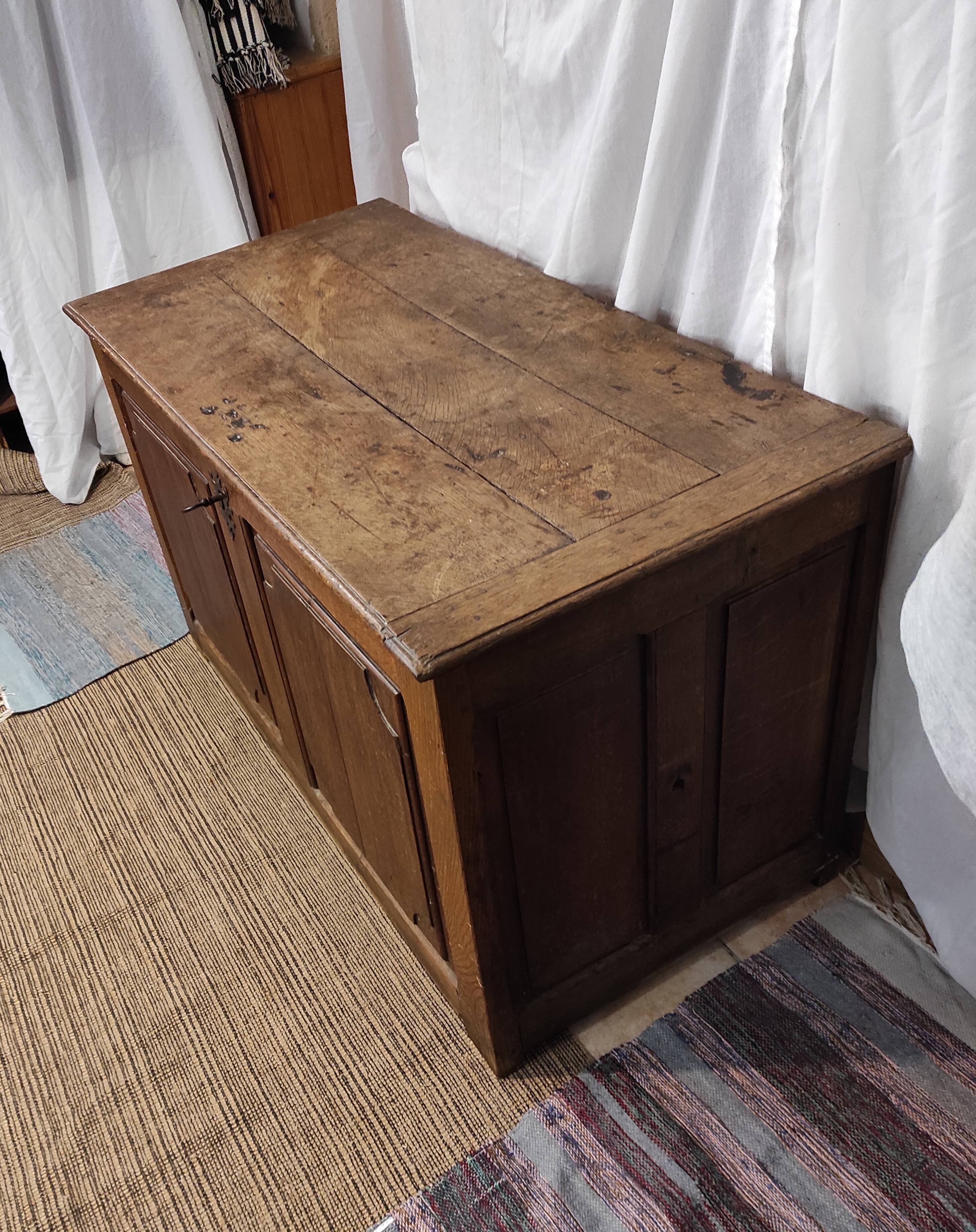 Trunk / trunk in oak 19th