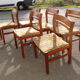 Série de 6 chaises en Pao Rosa vers 1950-60