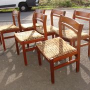 Série de 6 chaises en Pao Rosa vers 1950-60
