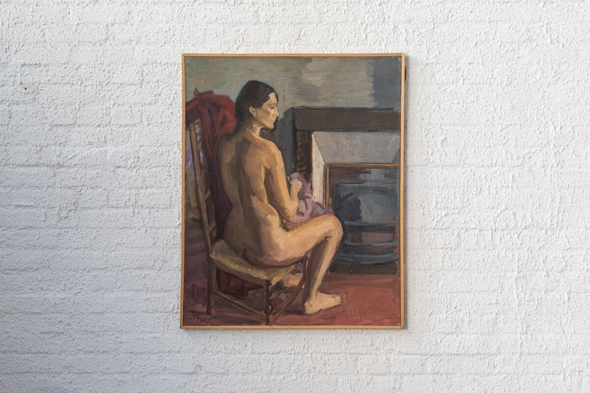 Nude painting ‘Nu’ by Louis Peyré, France, 1989