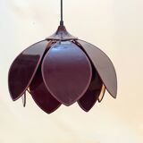 Suspension design fleur Lotus de Robert de Schuytener années 80 vintage plafonnier