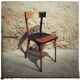 Set of mismatched bistro chairs