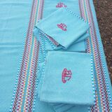 Old tablecloth 2.80 m + 12 napkins