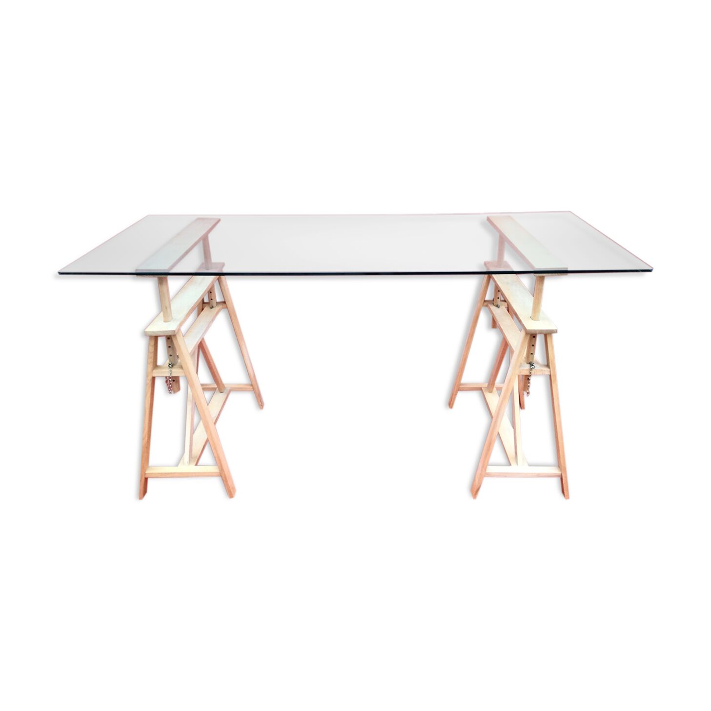 Bureau hêtre et verre