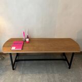 Table basse en bois, pied métal