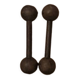 Pair of vintage 1kg dumbbells