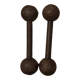 Pair of vintage 1kg dumbbells