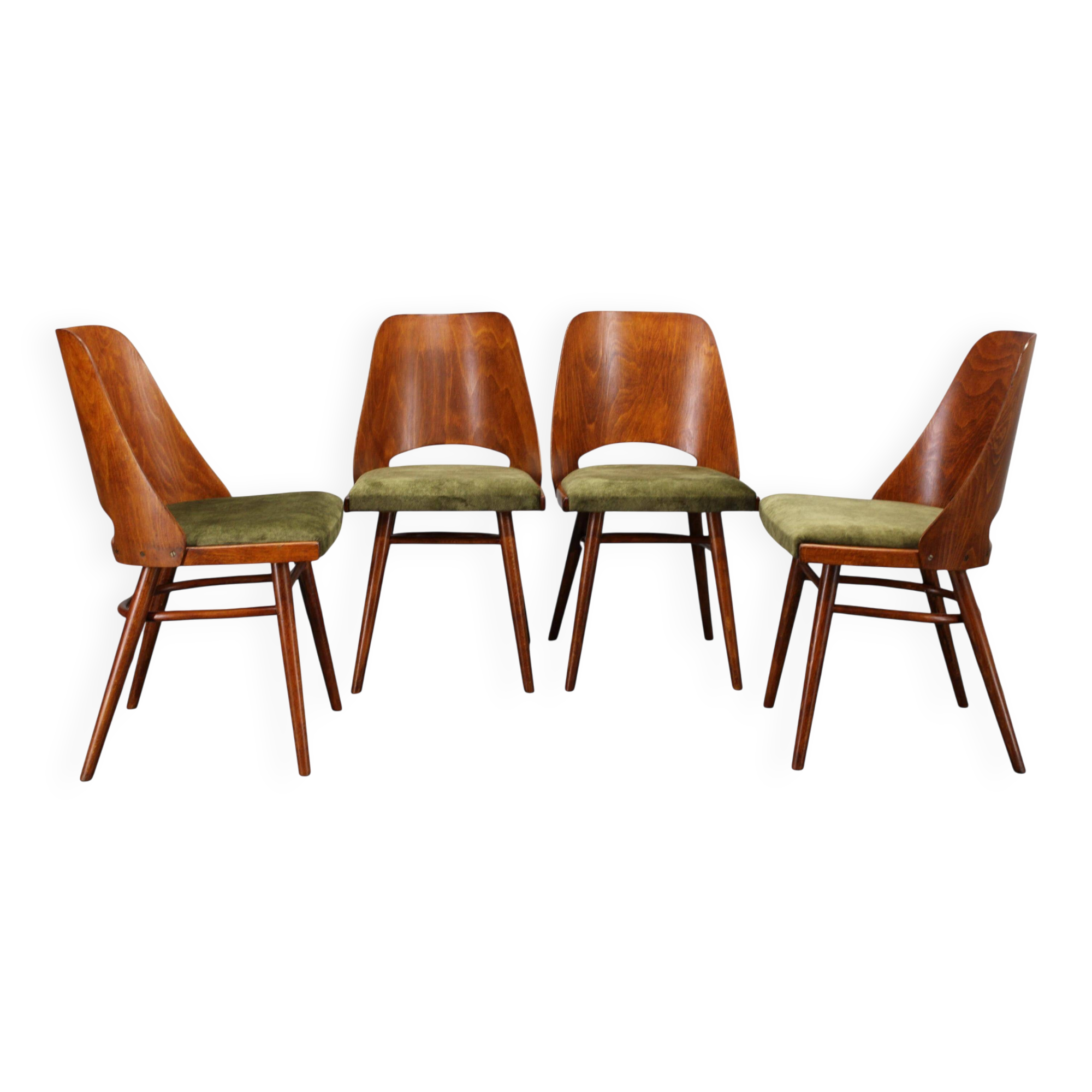 Set of four mid-century dining chairs TON 514 by Osvald Haerdtl, 1960s