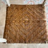 Bamboo and macrame plant holder