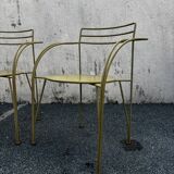 3 "Silver Moon" chairs by Pascal Mourgue for Fermob, 1985