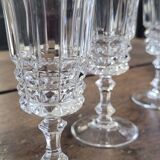 6 crystal flutes