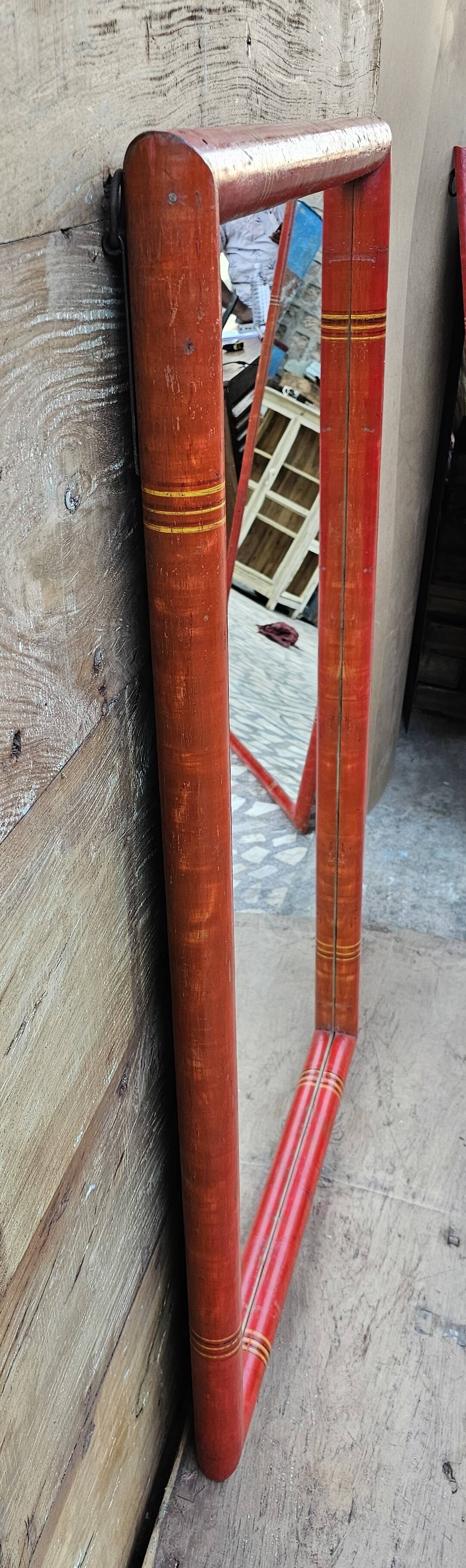 Antique mirror in Burmese teak.