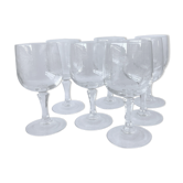 Crystal glasses chiseled on foot Vierzon