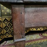 Farmhouse table in solid oak period 19th century restored