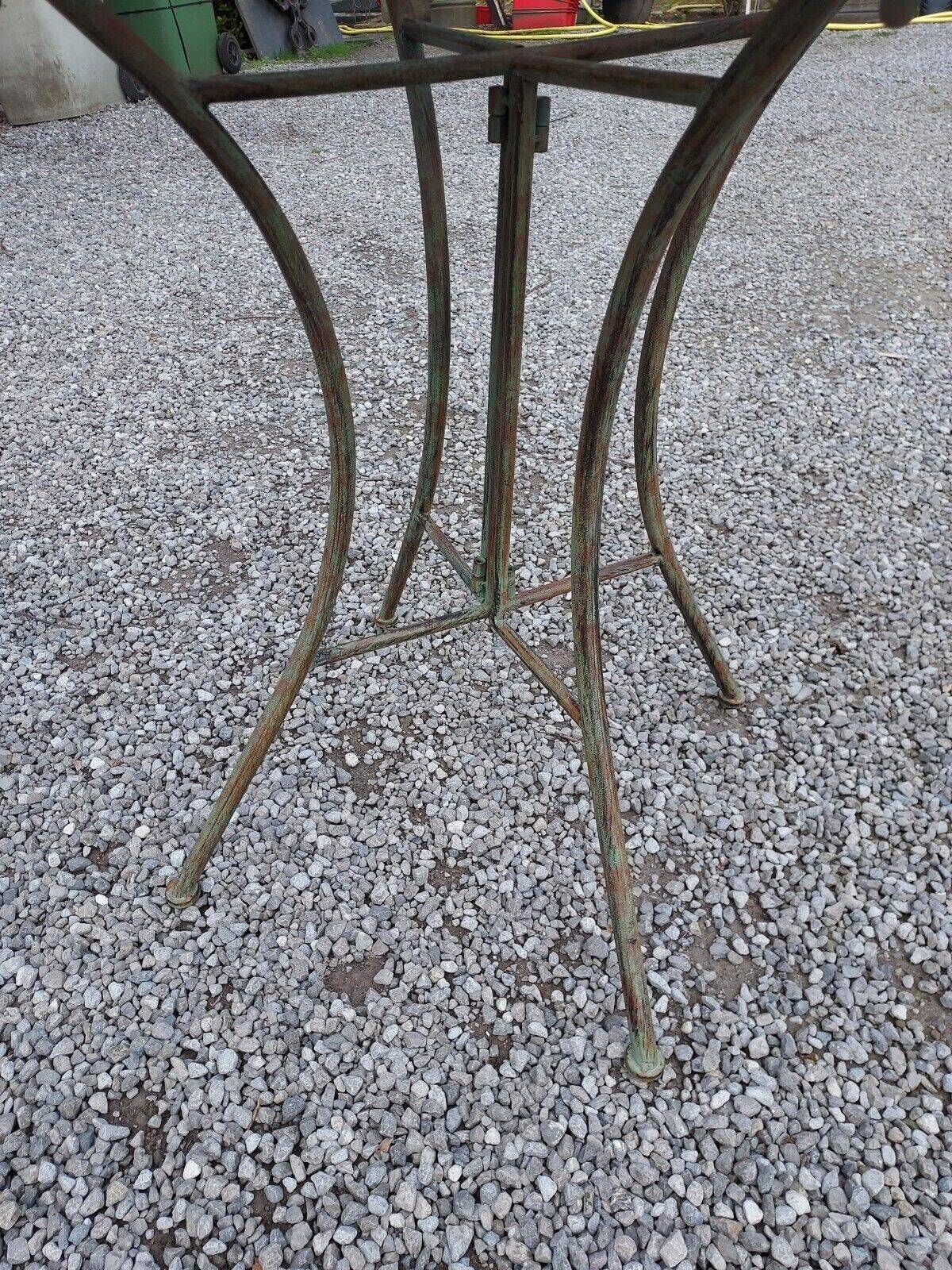 folding garden furniture in patinated iron