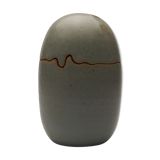 ovoid box in stoneware and cracked celadon varnish