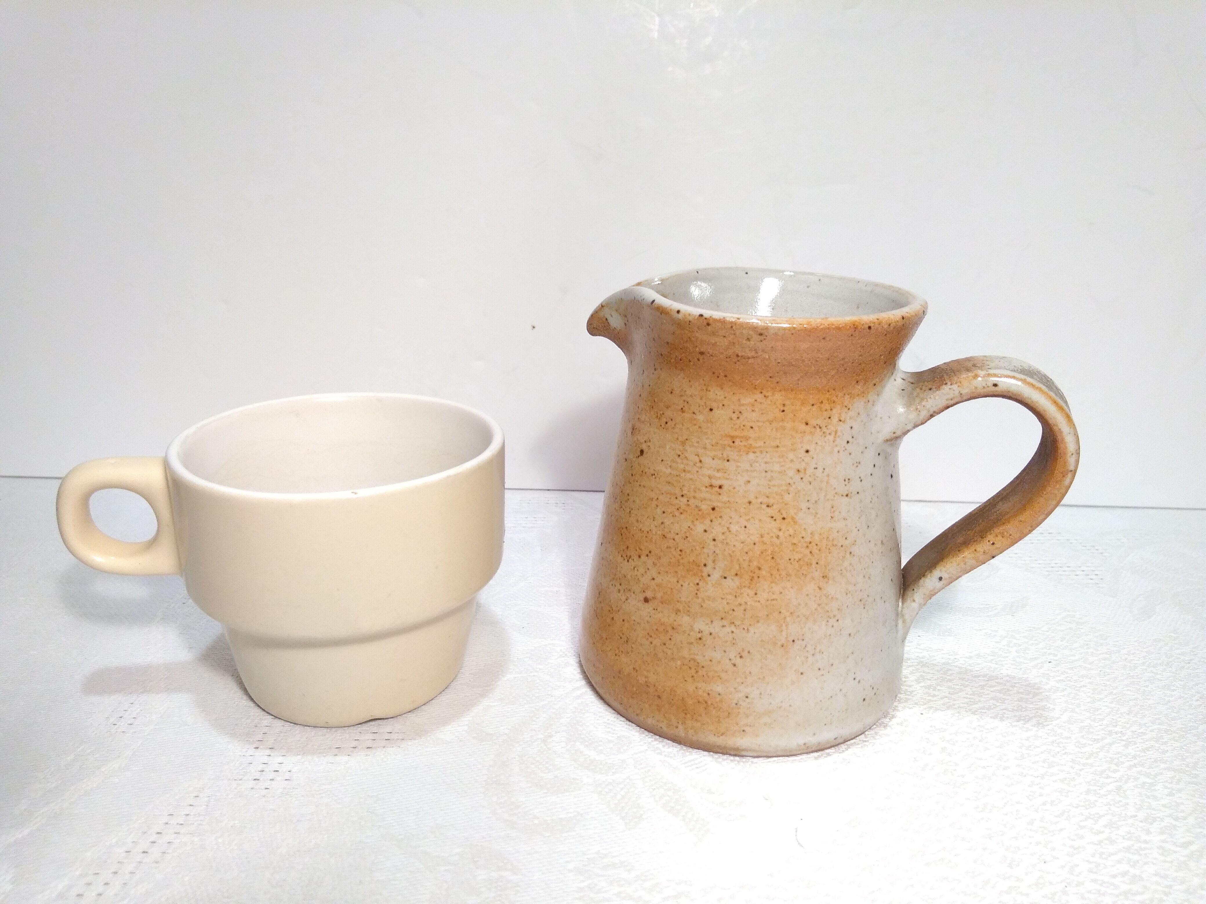 Vintage creamer in marsh sandstone