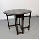 Small antique oak gateleg drop-leaf side table, 1900s