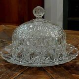 Vintage pressed glass bell jar