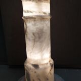 Column in bright alabaster 87 cm 3 fires