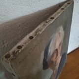 Portrait de femme ancien signé