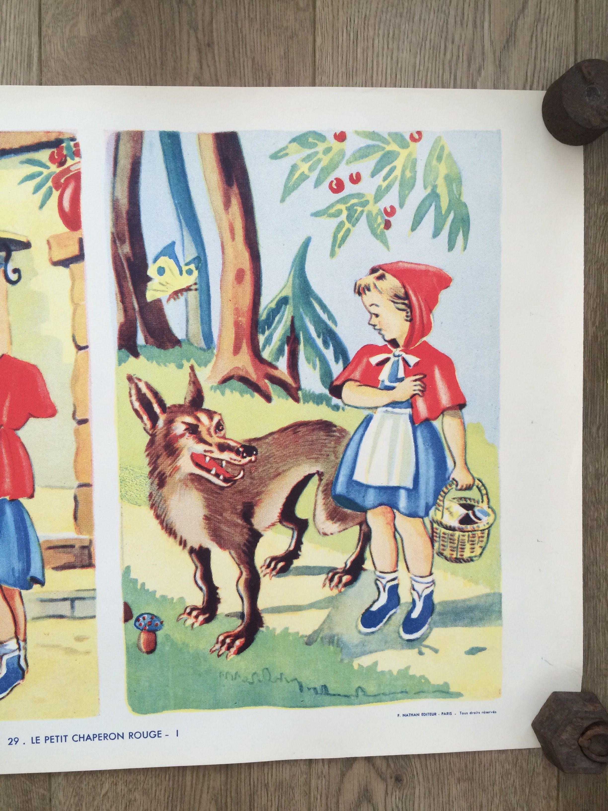 Affiche scolaire "Le petit chaperon rouge I"