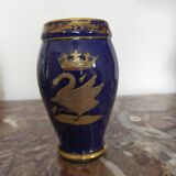 Bleu de Tours earthenware vase