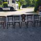 Lot de six chaises de bistrot dépareillées Baumann
